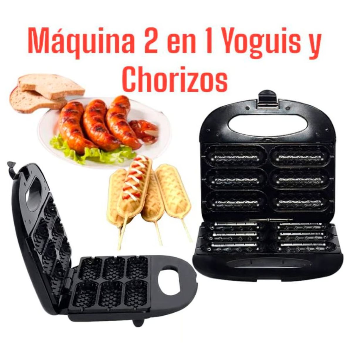 GENERICO - MÁQUINA ELÉCTRICA PARA HACER YOGUIS HOT DOGS Y CHORIZO