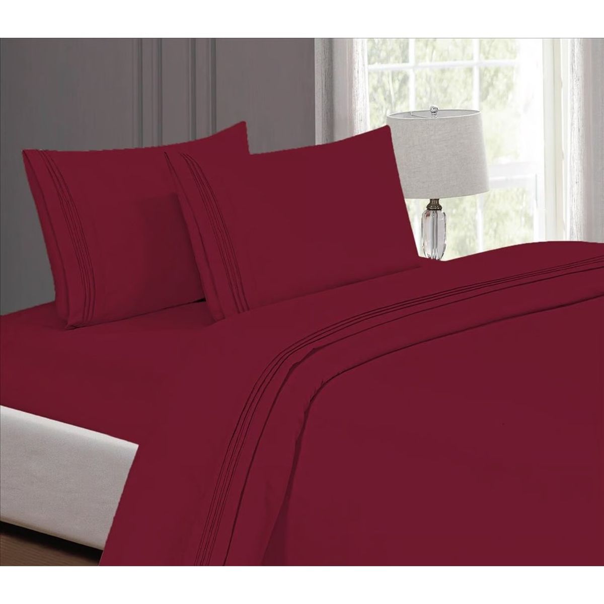 CASATEX - Juego de Sábanas Lisa 1800 Hilos 100% Algodón 2 Plzs Casatex