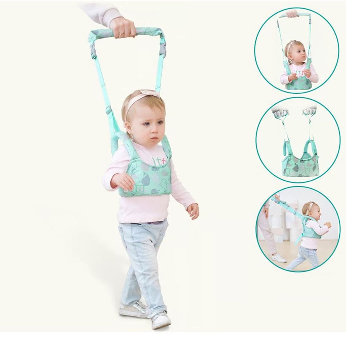 GENERICO - Arnés caminador 2 en 1 Primeros Pasos Verde Agua