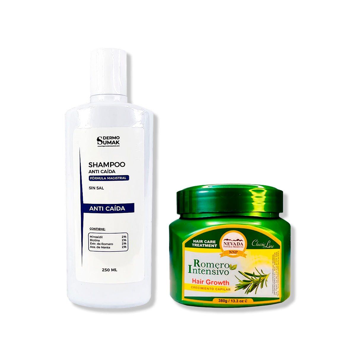 IMPORTADO MC - SHAMPOO ANTICAIDA SIN SAL 250ML + CREMA CRECIMIENTO CAPILAR 380GR