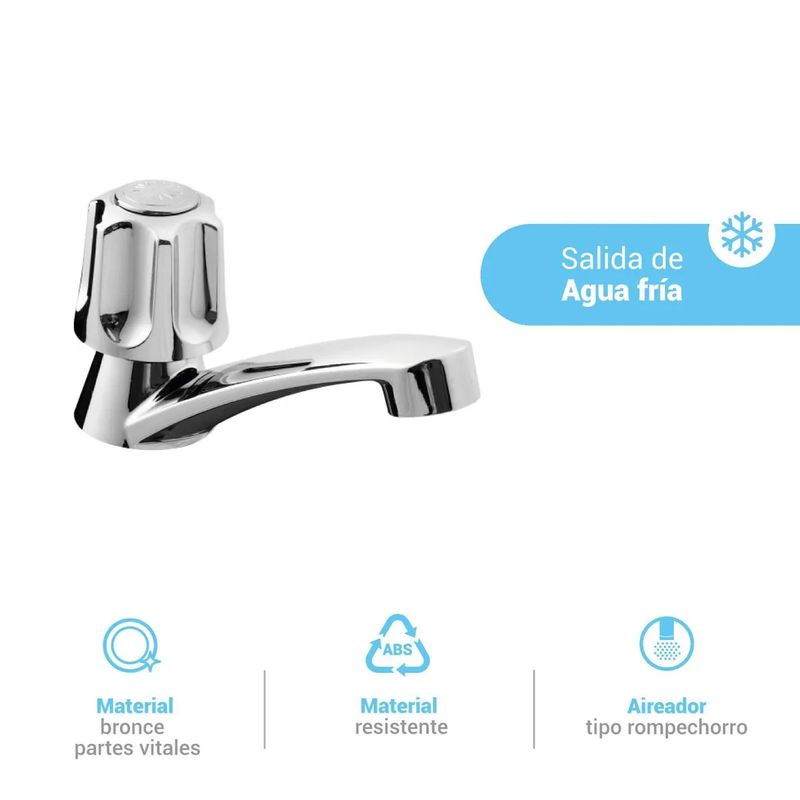 ITALGRIF - Grifería para Lavadero Modelo Bávaro Cromado Italgrif