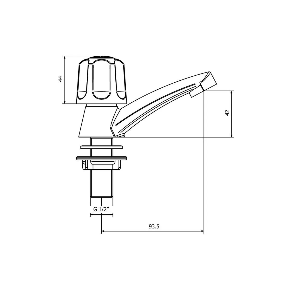 ITALGRIF - Grifería para Lavadero Modelo Bávaro Cromado Italgrif