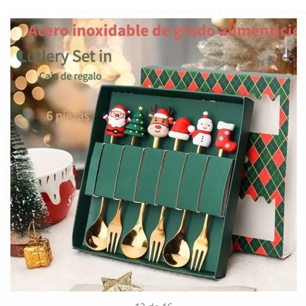 GENERICO - Set de Cubiertos Navideños A1
