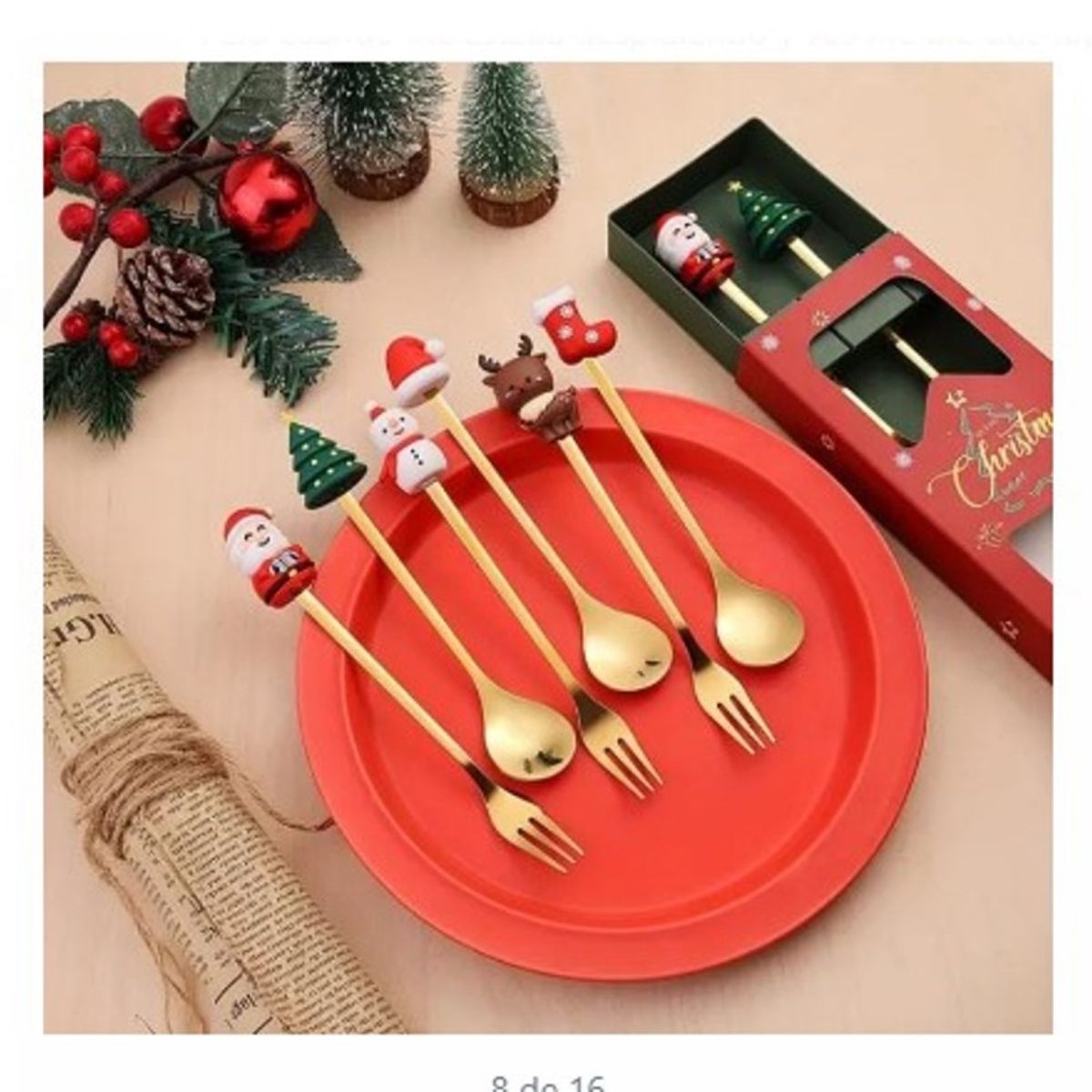 GENERICO - Set de Cubiertos Navideños A1