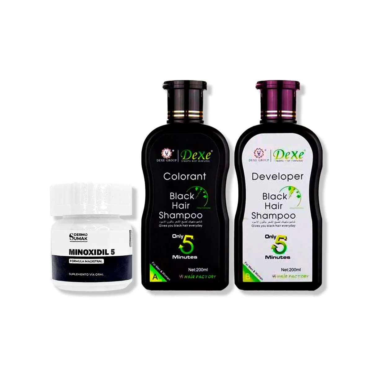 IMPORTADO MC - MINOXIDIL 5MG CAPS 60 + BIOTINA CONTROL DE CAIDA VOSS 60ML