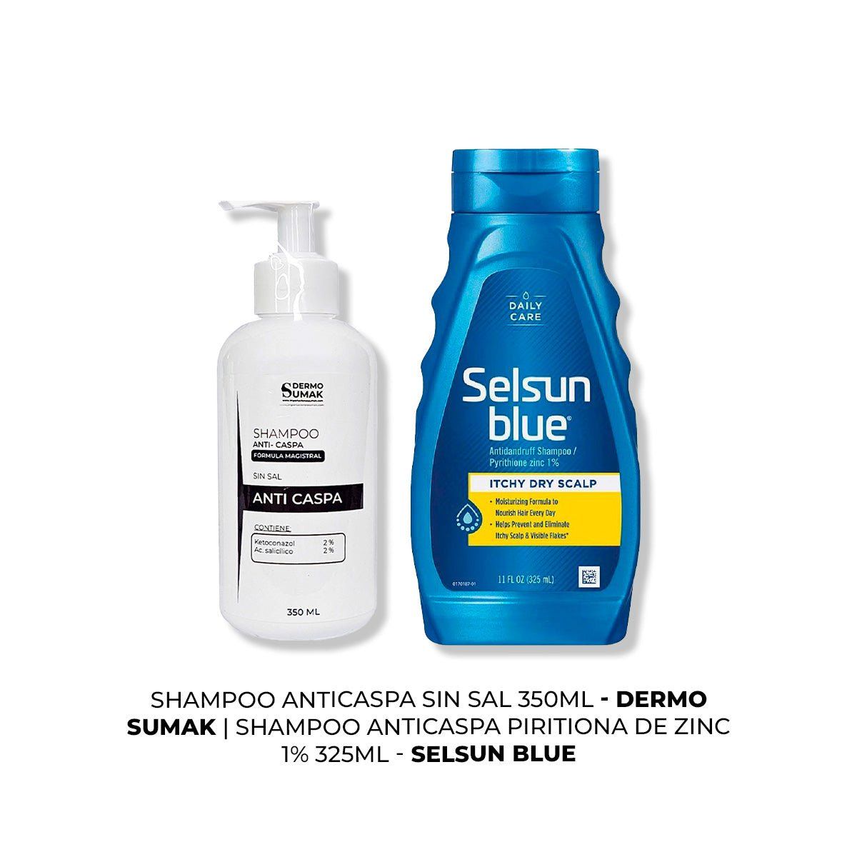 IMPORTADO MC - SHAMPOO ANTICASPA SIN SAL 350ML + SHAMPOO ANTICASPA PIRITIONA DE ZINC