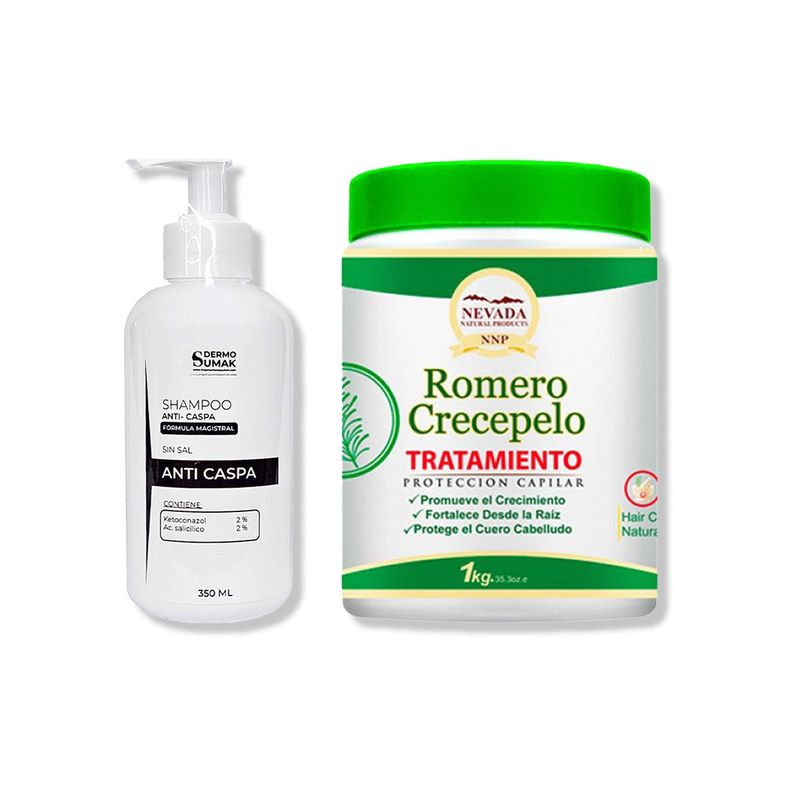 IMPORTADO MC - SHAMPOO ANTICASPA SIN SAL 350ML + TRATAMIENTO PROTECCIÓN CAPILAR 1KG