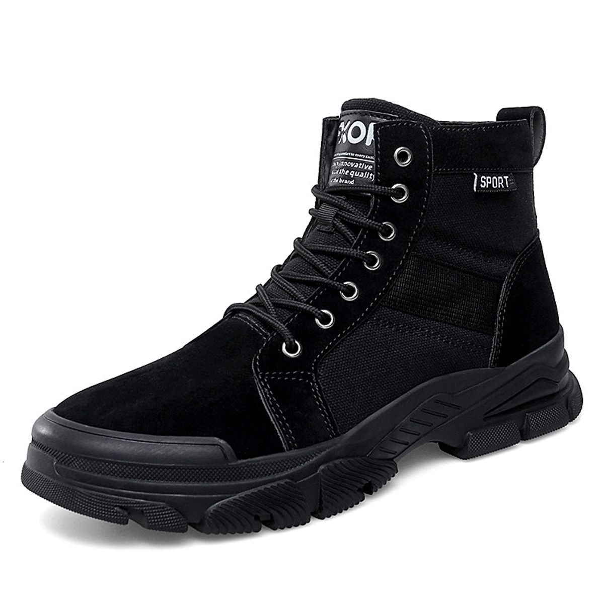 BLWOENS - Zapatos de trekking de invierno para hombres Zapatillas - Negro