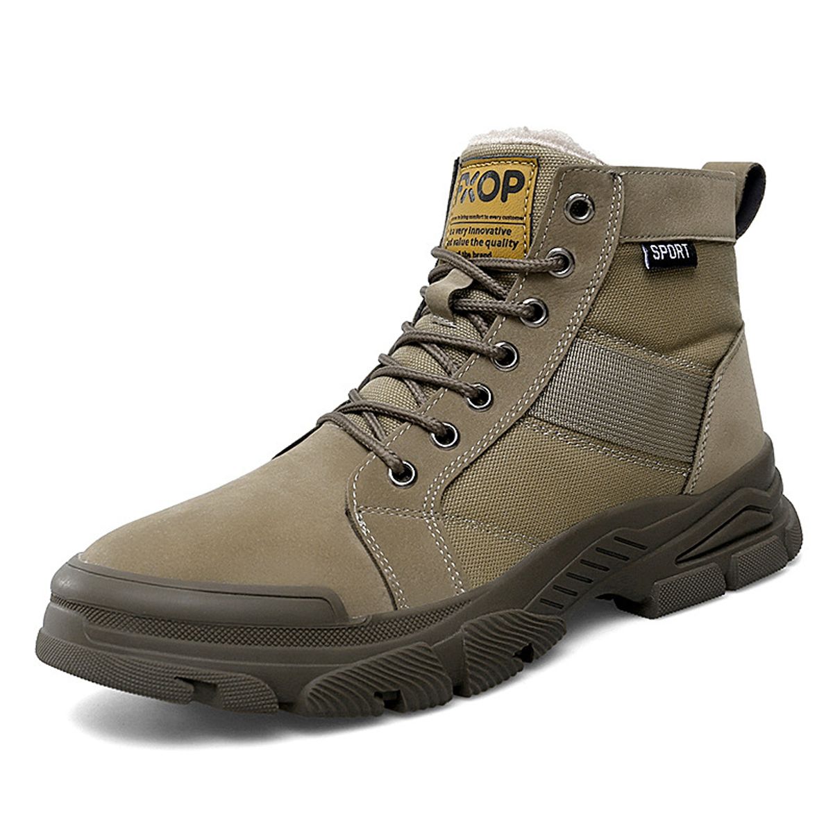 BLWOENS - Zapatos de trekking de invierno para hombres Zapatillas - Verde