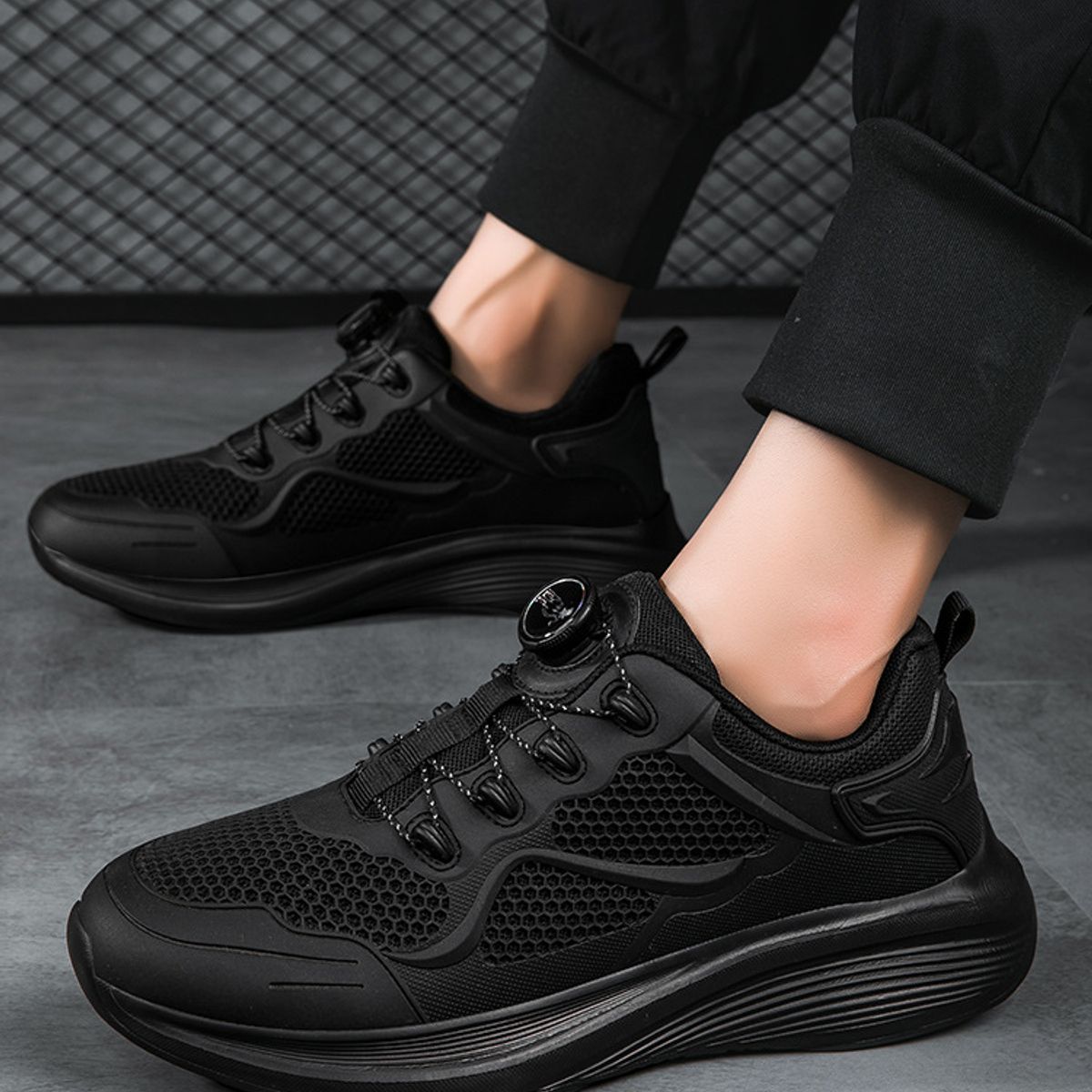 BLWOENS - Zapatos de trekking de invierno para hombres Zapatillas - Negro