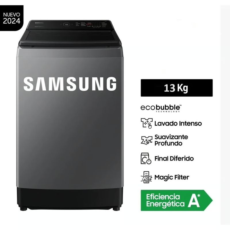 SAMSUNG - LAVADORA SAMSUNG - WA13CG5441BDPE 13KG GRIS OSCURO