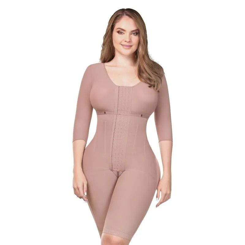 ANN CHERY - Faja Full Body a la Rodilla Postoperatorio Mangas Reloj de Arena Mujer 5178 Ann Chery