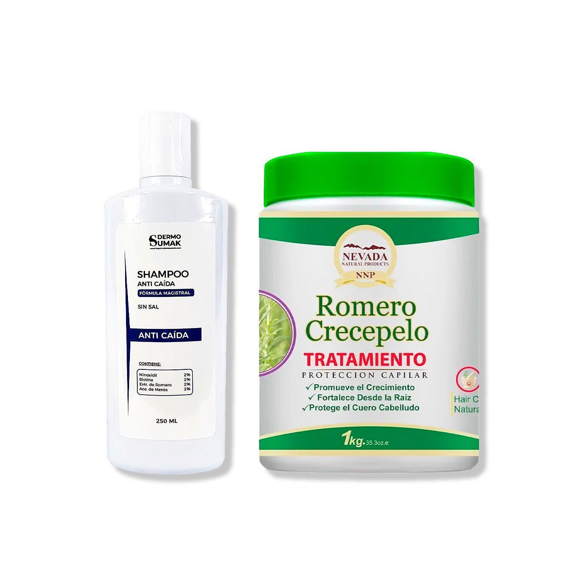 IMPORTADO MC - SHAMPOO ANTICAIDA SIN SAL 250ML + TRATAMIENTO PROTECCIÓN CAPILAR 1KG