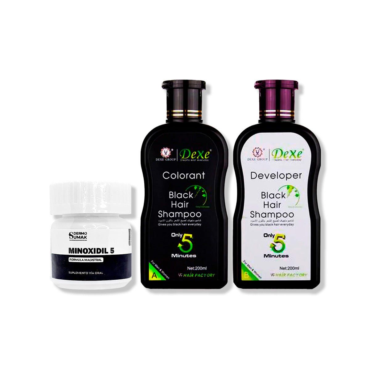 IMPORTADO MC - MINOXIDIL 5MG CAPS 60 + BIOTINA CONTROL DE CAIDA VOSS 60ML