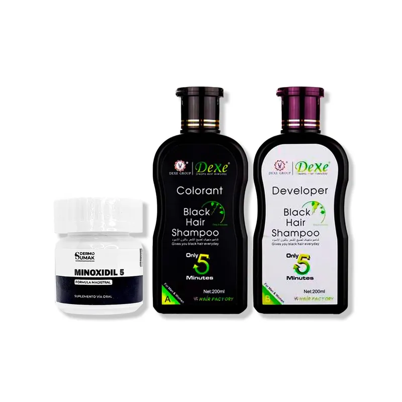 IMPORTADO MC - MINOXIDIL 5MG CAPS 60 + BIOTINA CONTROL DE CAIDA VOSS 60ML