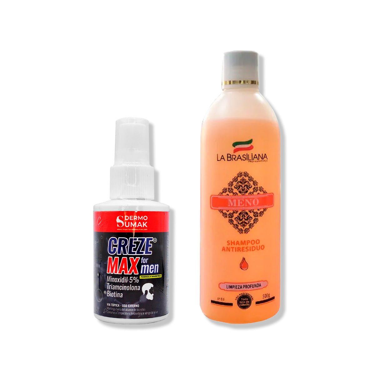 IMPORTADO MC - LOCIÓN CREZE MAX FORMEN 60ML + SHAMPOO ANTIRESIDUO 500ML