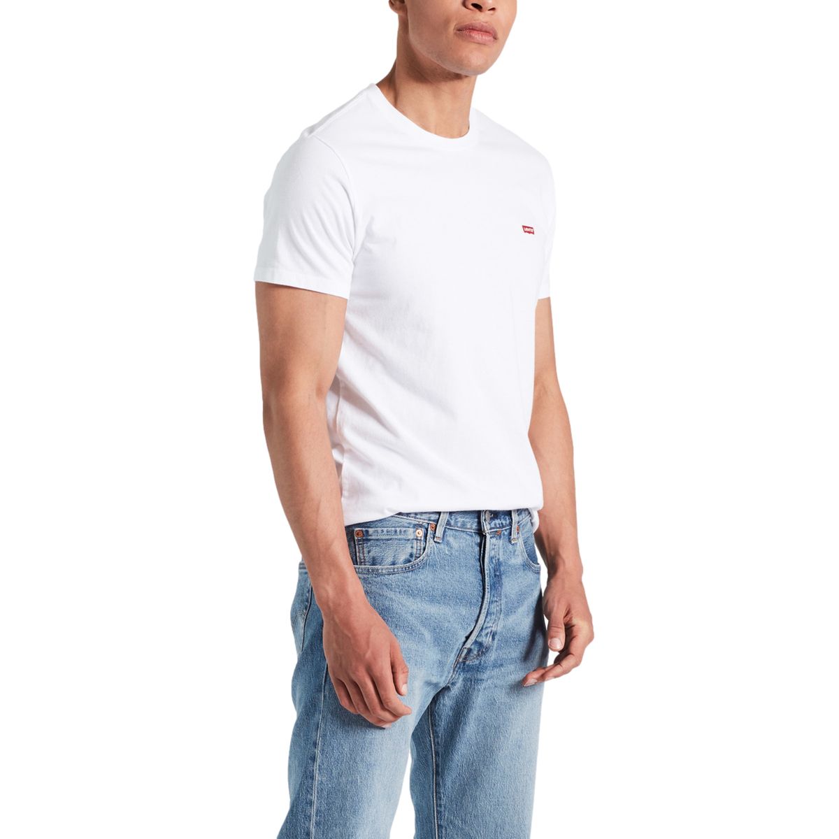 LEVIS - Polo Hombre Cuello Redondo Lisa Blanco Levis