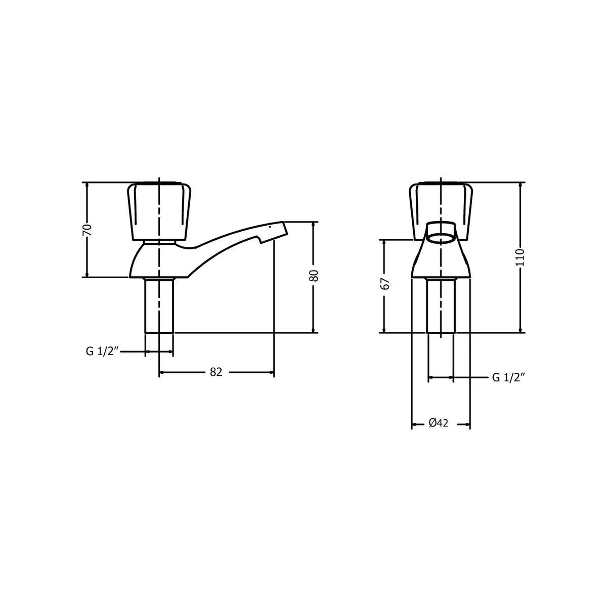 ITALGRIF - Grifería para Baño Modelo Galápagos Cromado Italgrif