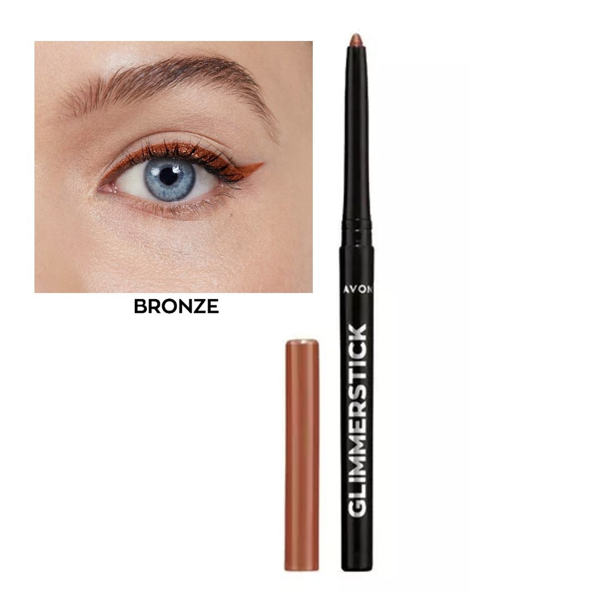 AVON - Lápiz Delineador Retractil Ojos Tono Bronze Glimmerstic Avon