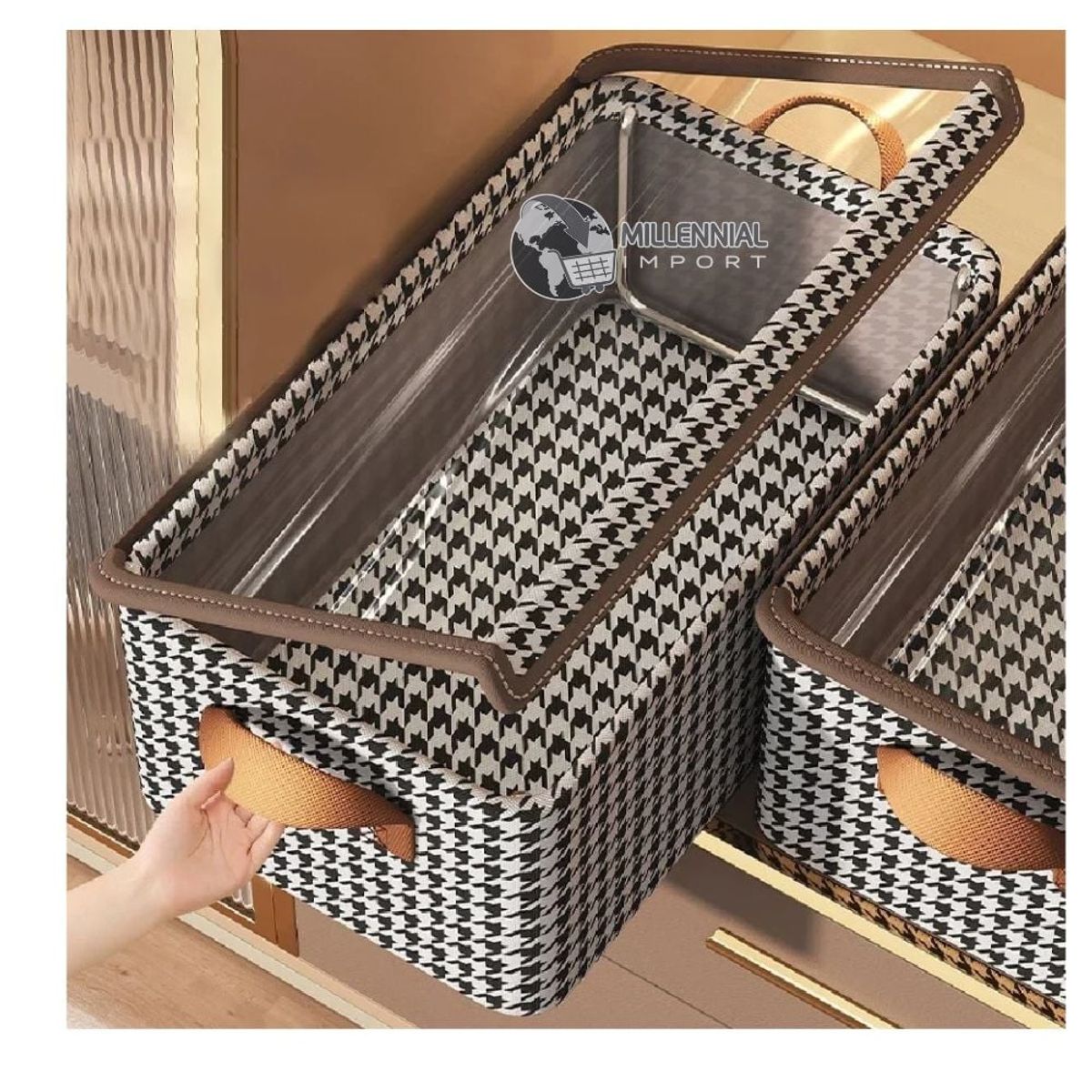 GENERICO - 2 Pcs Caja De Almacenamiento De Ropa Organizadoras Plegable Con Tapa