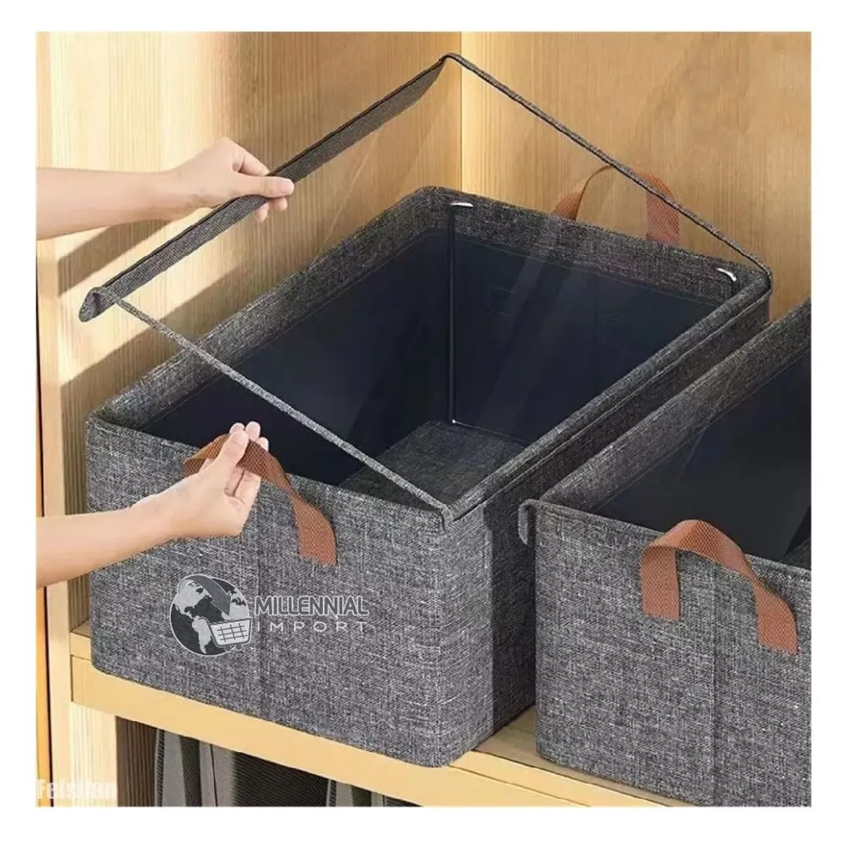 GENERICO - Caja De Almacenamiento De Ropa Organizadoras Plegable Con Tapa