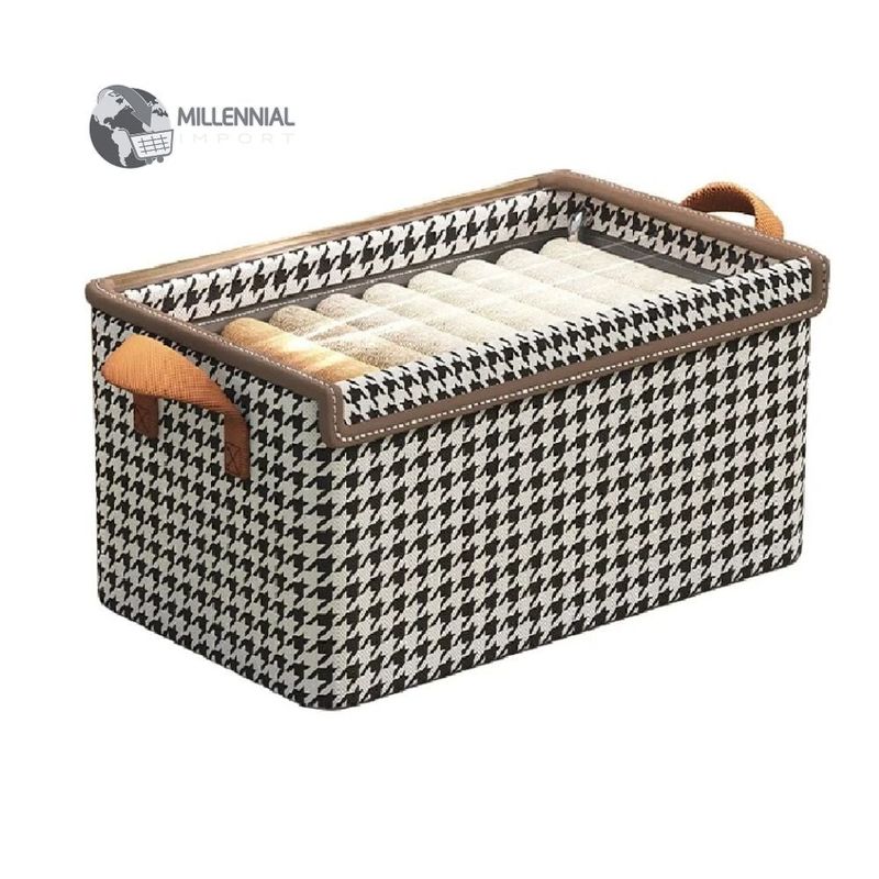 GENERICO - Organizador de armario y Closet  plegable con Tapa y Varillas