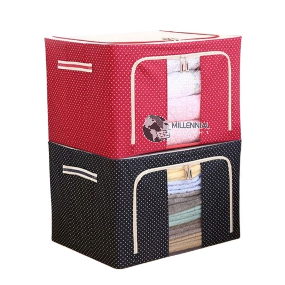 GENERICO - 2 Pcs Caja De Almacenamiento Grande para Ropa Plegable de 72 litros