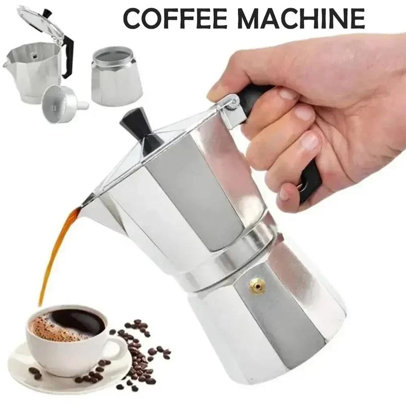 GENERICO - Cafetera moka italiana de aluminio 6 tz