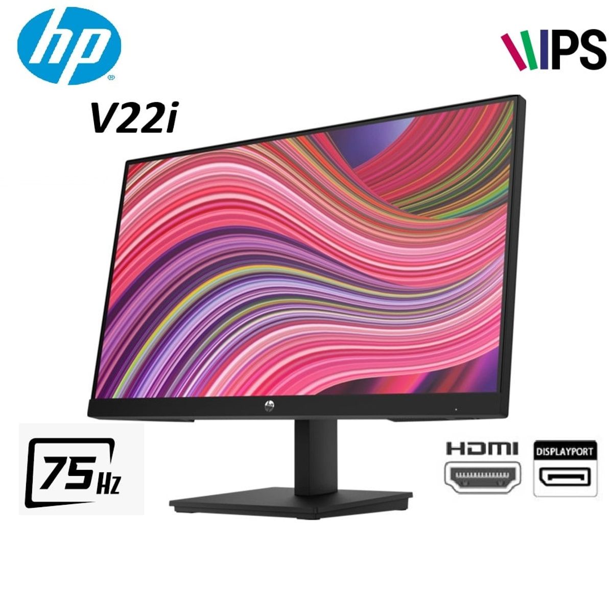 HP - Monitor HP V22i G5 215 IPS 75Hz 5ms FHD VGA HDMI DP 2D9K0AA