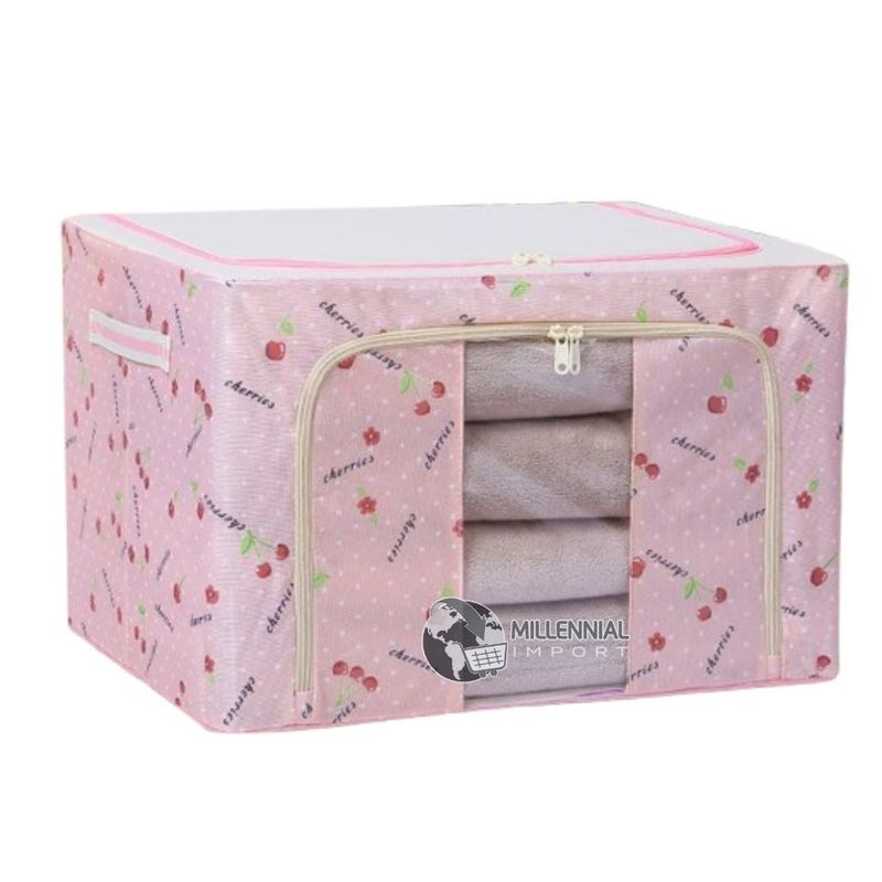 GENERICO - Caja Organizadora de Tela con Cierre Grande 50x40x30cm