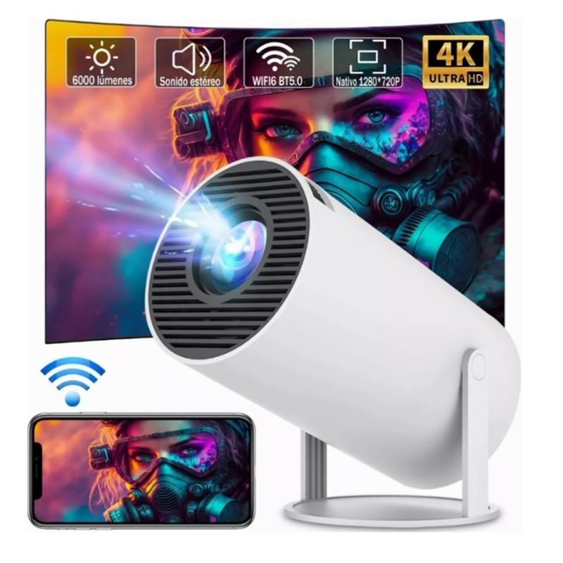 IMPORTADO MC - Mini Proyector Smart TV HY300 Andriod 11 con WiFi Bluetooth