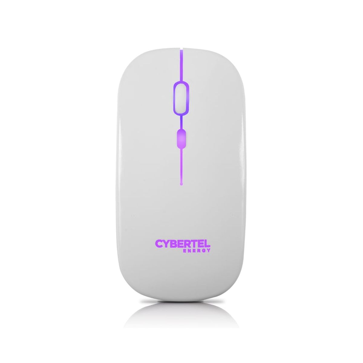 CYBERTEL - Mouse Cybertel Energy Inalámbrico Recargable 2.4 Ghz Blanco