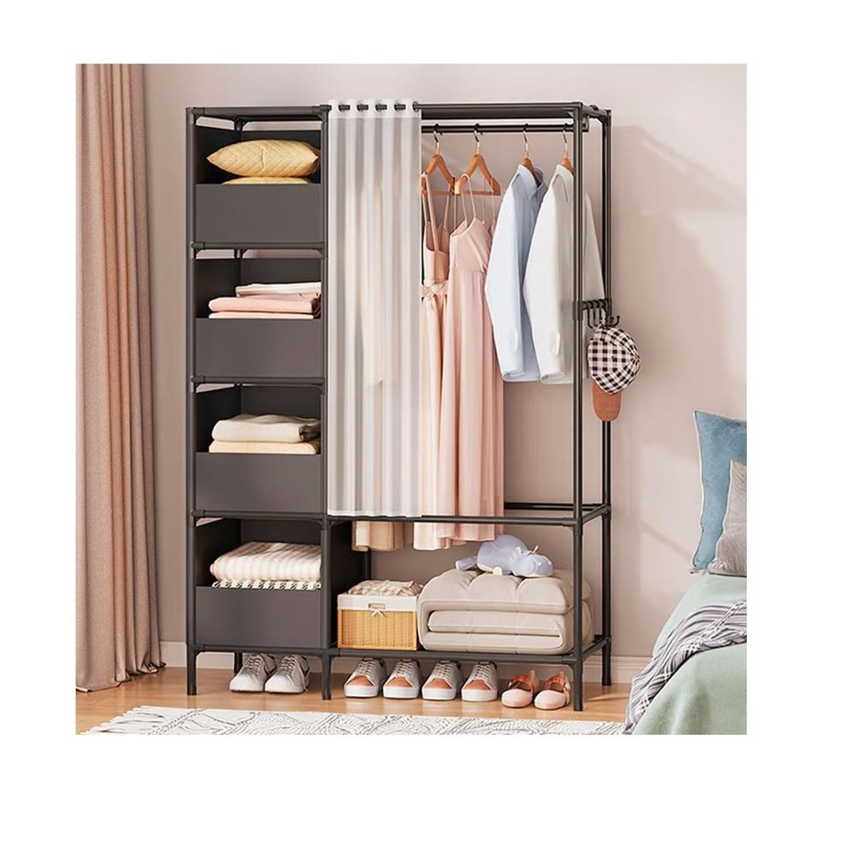 OTTOWARE - Estante de Ropa Multifuncional