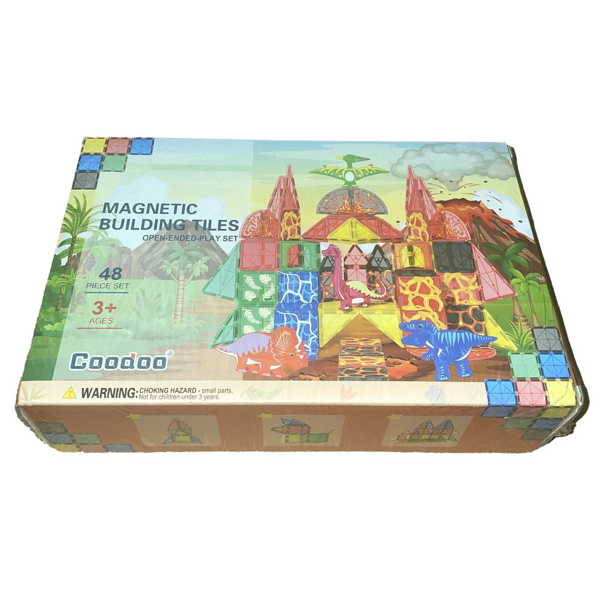 GENERICO - Set Bloques Magneticos Mundo Dinosaurio 48 Piezas