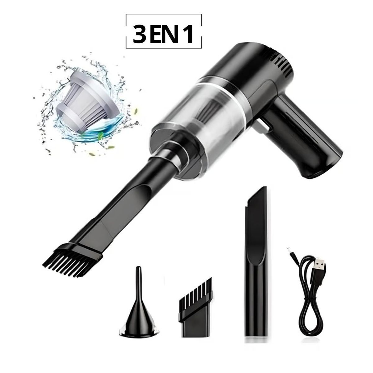 OEM - Aspiradora Eléctrica Portátil Recargable 3 en 1