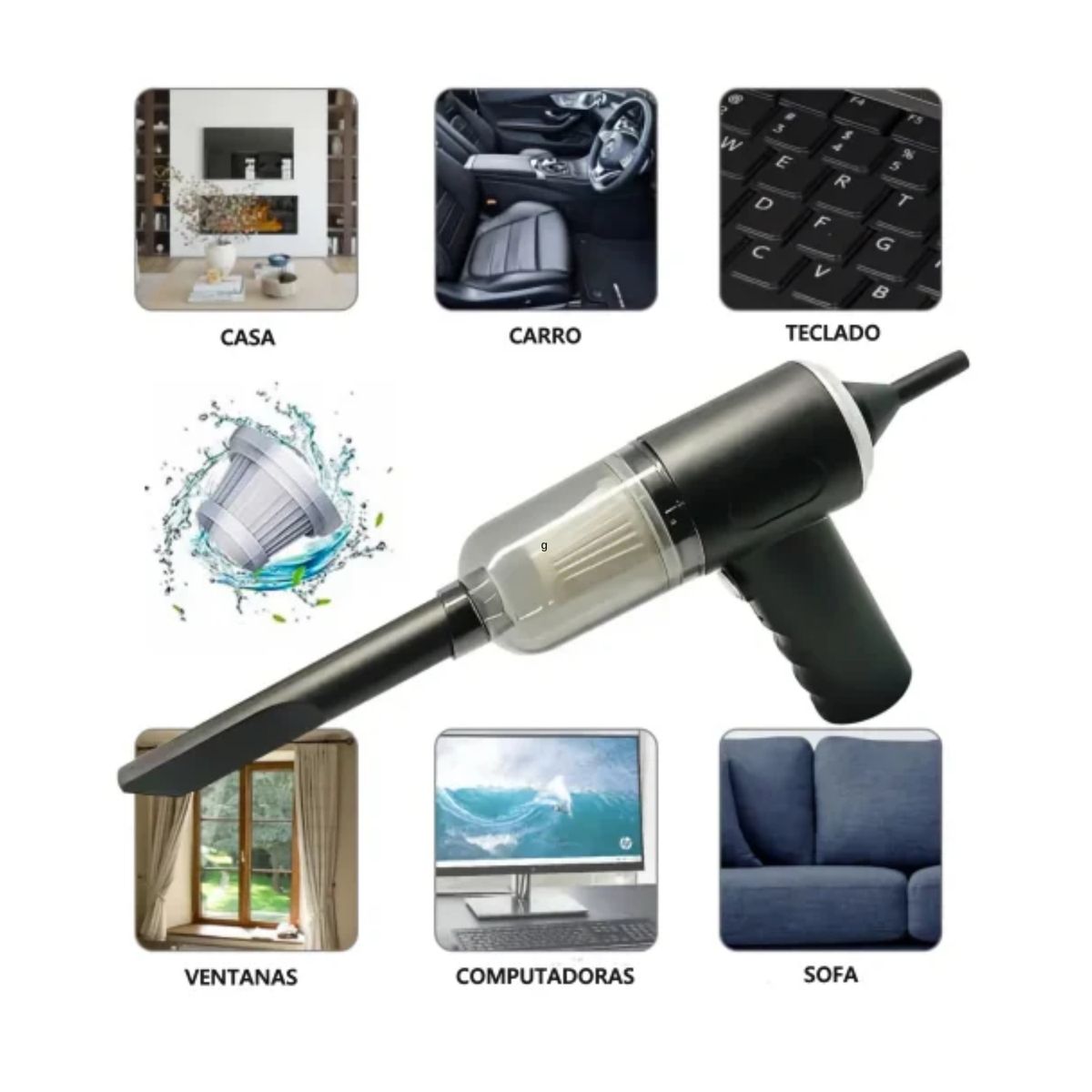 OEM - Aspiradora Eléctrica Portátil Recargable 3 en 1