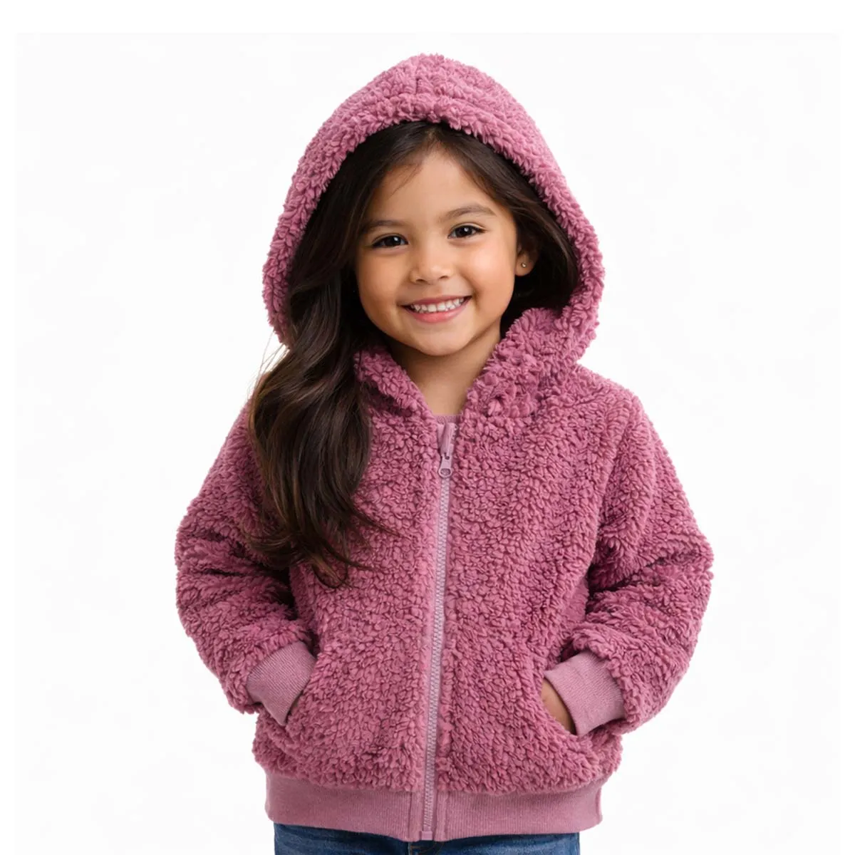 TIFANTI - Casaca de peluche para niña Morado Uva