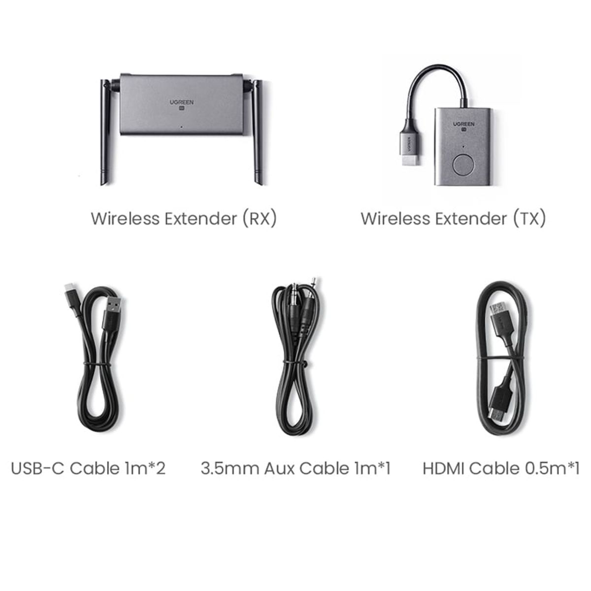UGREEN - Kit Extensor Inalámbrico Hdmi-VGA De 5ghz - Ugreen CM506