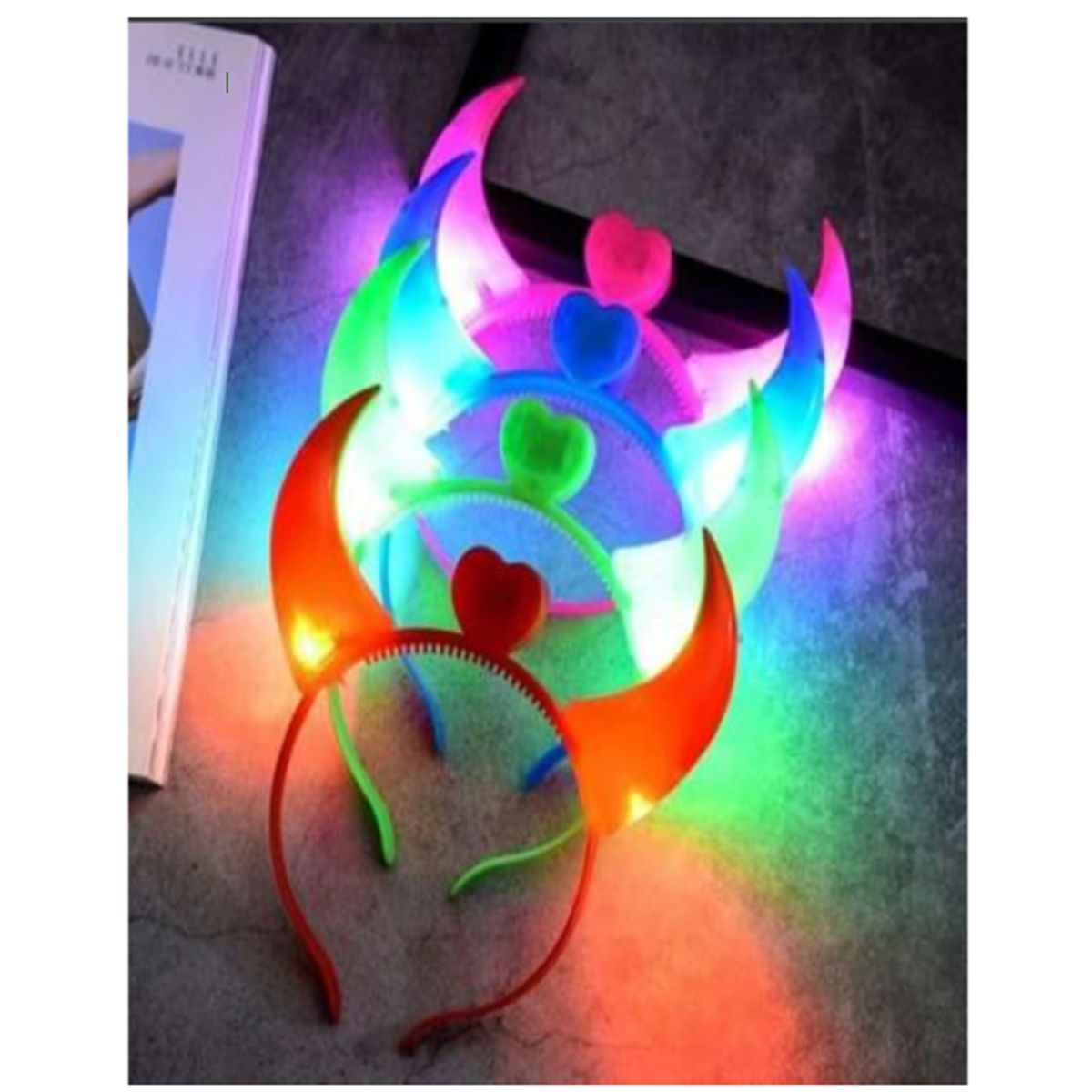 GENERICO - VINCHA HALLOWEEN DISEÑO DIABLITA CON LUCES LED