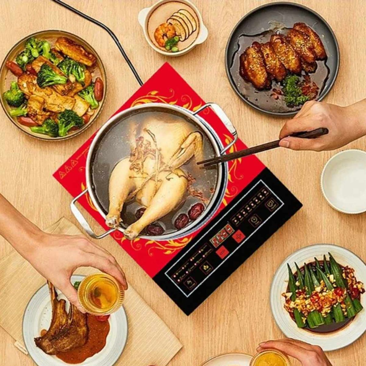 GENERICO - Cocina de Induccion Electrica 2200W Portatil