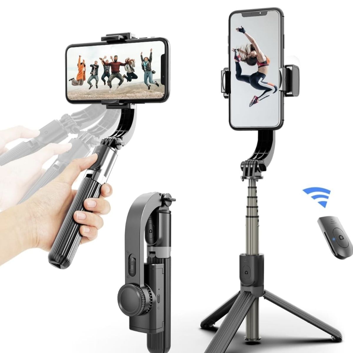 TOMATE - Gimbal Estabilizador Celular Selfie Stick Trípode Bluetooth