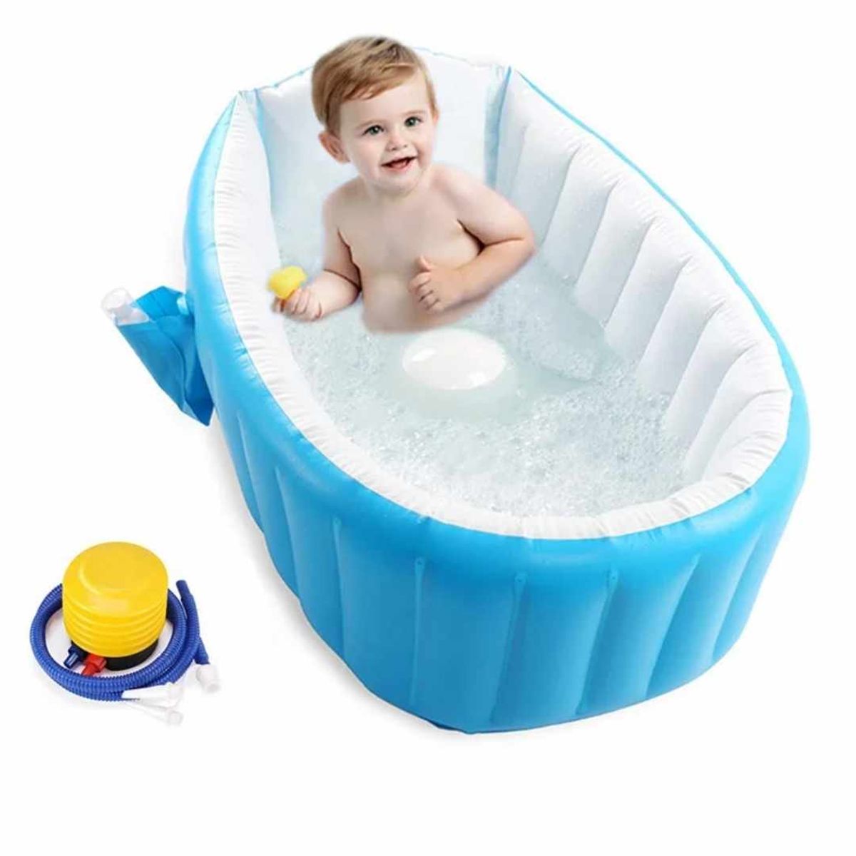GENERICO - Bañera de Bebe Baño Inflable Antideslizantes con Inflador