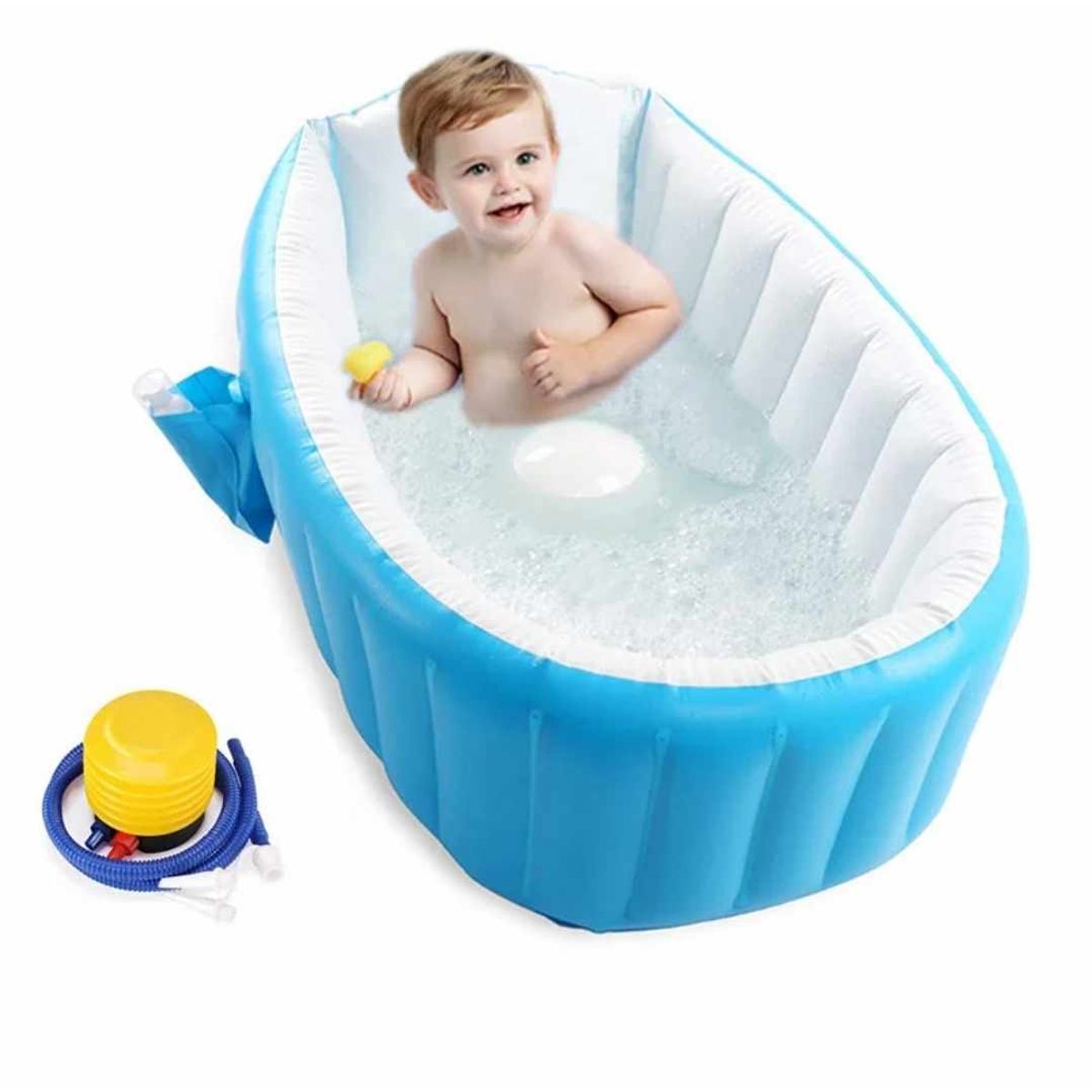GENERICO - Bañera de Bebe Baño Inflable Antideslizantes con Inflador