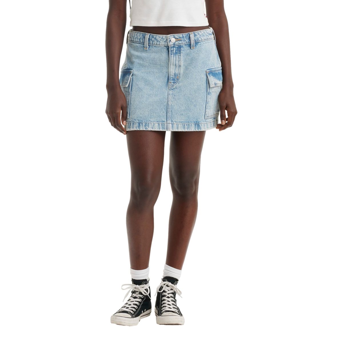LEVIS - Falda Mujer Mini Cargo Azul Levis