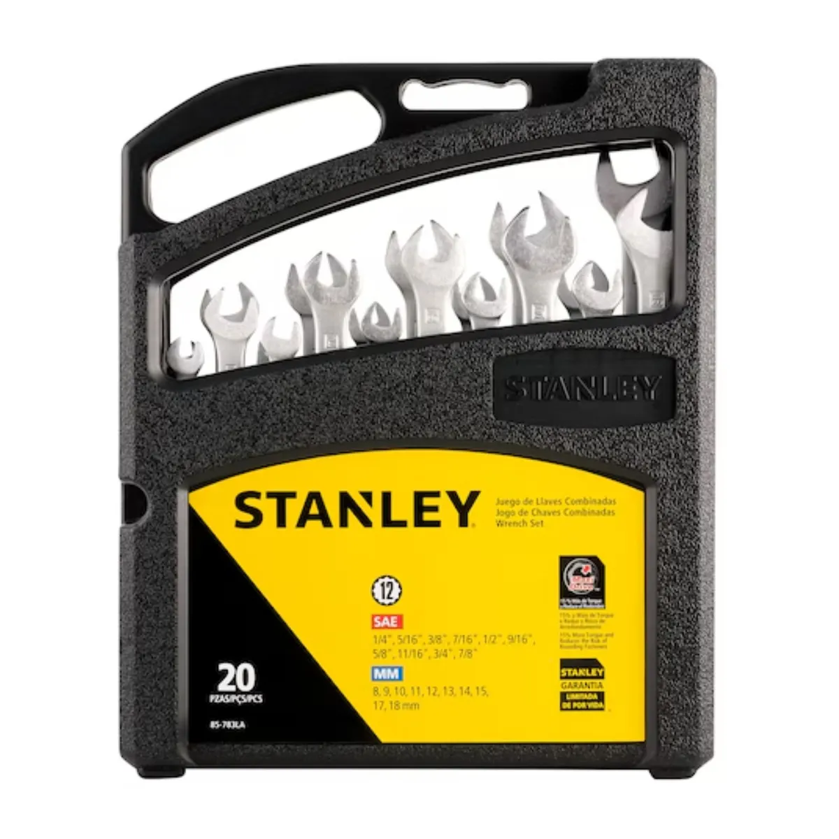 STANLEY - llaves mixtas combinadas 20 piezas, Métricas/Pulgadas STANLEY