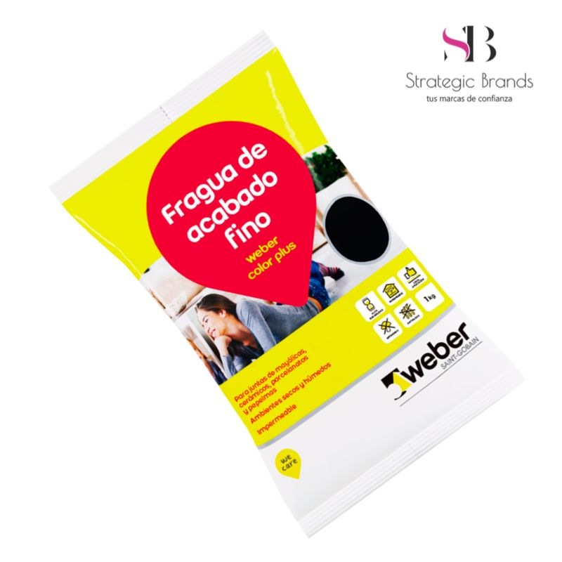 WEBER - 2 Bolsas de 1Kg de Fragua de Acabado Fino Color Negro