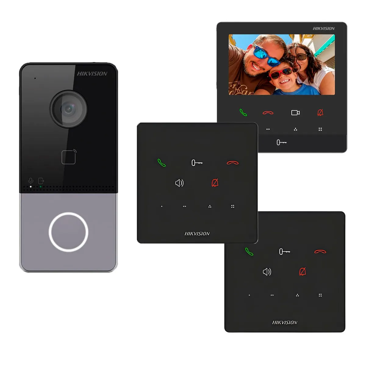 HIKVISION - INTERCOMUNICADOR IP DS-KIS606 HIKVISION FULL HD 3 ANEXOS LLAMADA APP