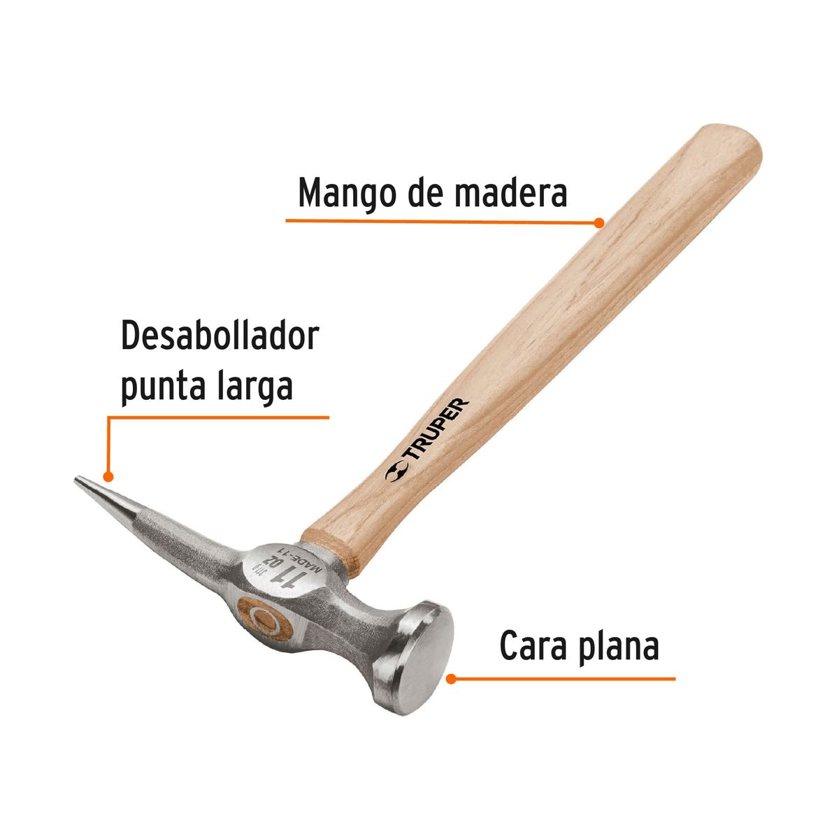 TRUPER - Martillo planchador punta larga Truper