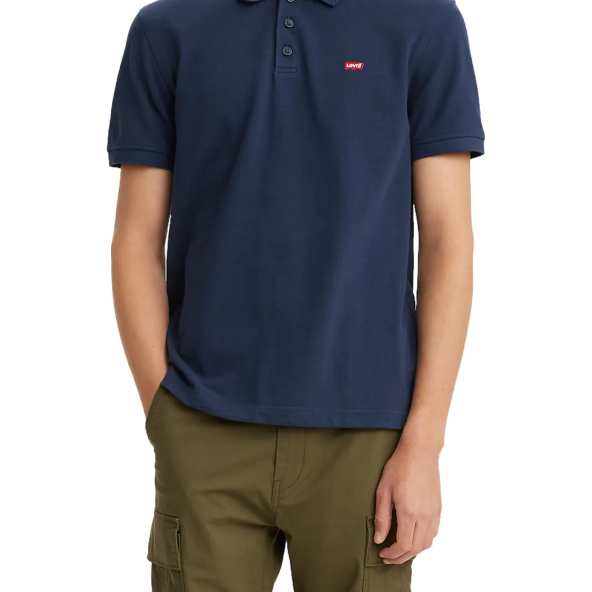 LEVIS - Polo Hombre Lisa Logo Azul Levis