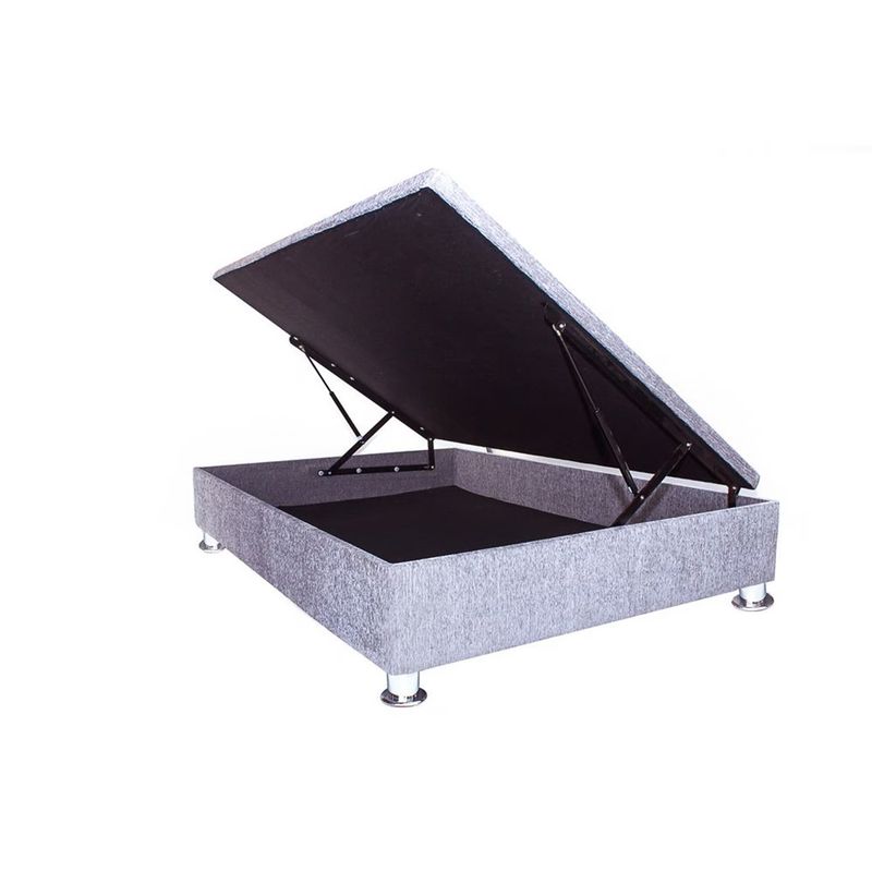 MUEBLES MACRUMO - Box Espacio Tarima reforzado 1.5 Plz Gris Plata